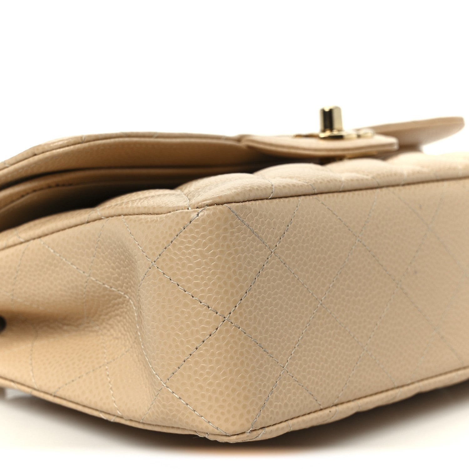 Chanel Caviar Quilted Small Double Flap Beige 10 of 11