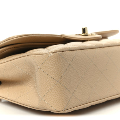 Chanel Caviar Quilted Small Double Flap Beige 10 of 11