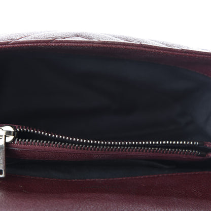 Saint Laurent Sheepskin Matelasse Chevron Monogram Medium College Bag Rouge Legion 5 of 10