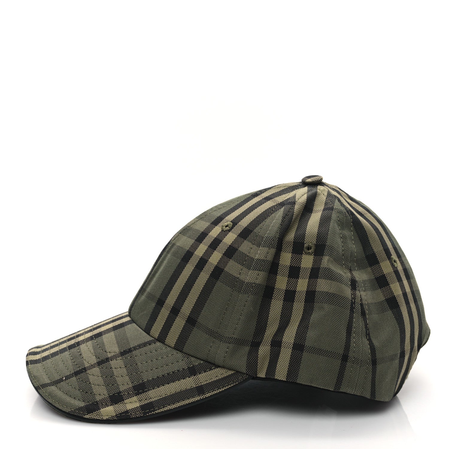 Burberry Cotton Icon Check Baseball Hat M Green 4 of 9