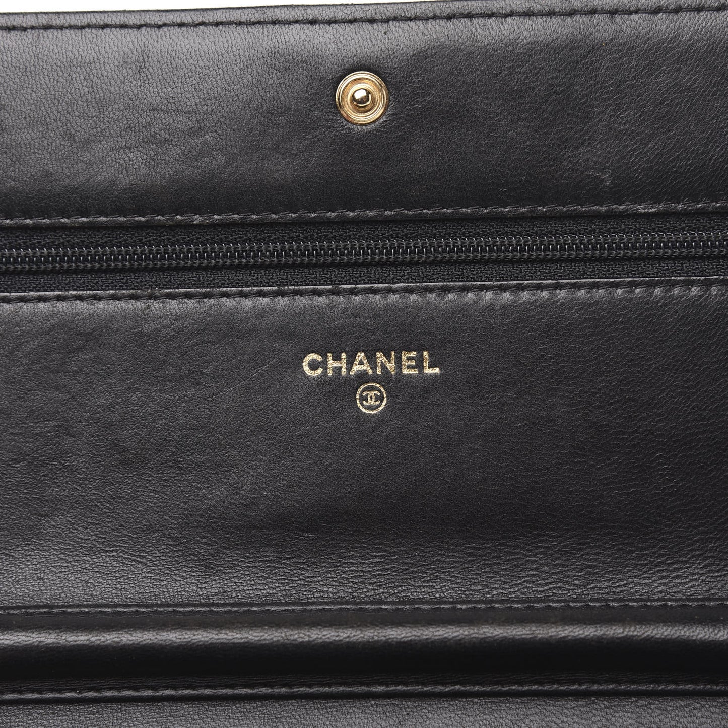 Lambskin Quilted Boy Wallet On Chain WOC Black