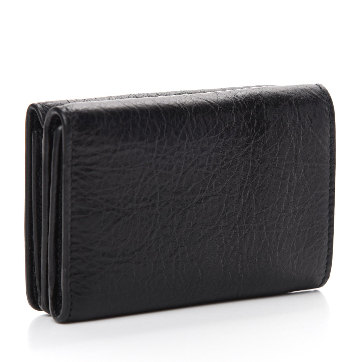 Balenciaga Agneau Classic Silver Hardware Mini Wallet Black 3 of 6