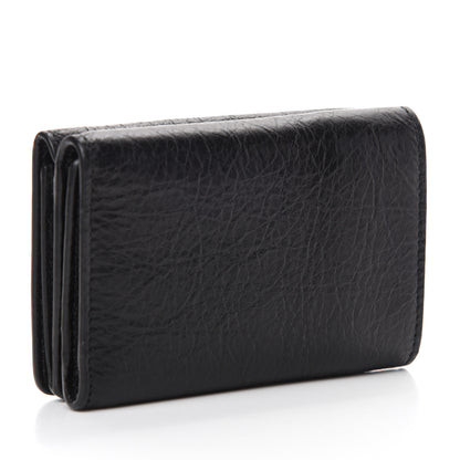 Balenciaga Agneau Classic Silver Hardware Mini Wallet Black 3 of 6