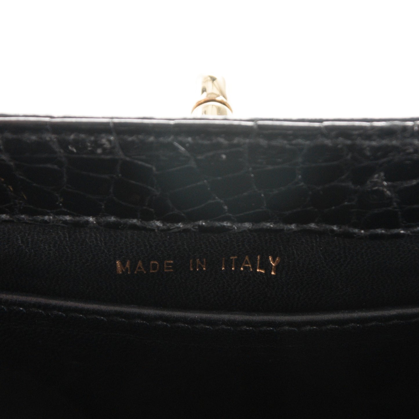 Alligator Evening Bag Black