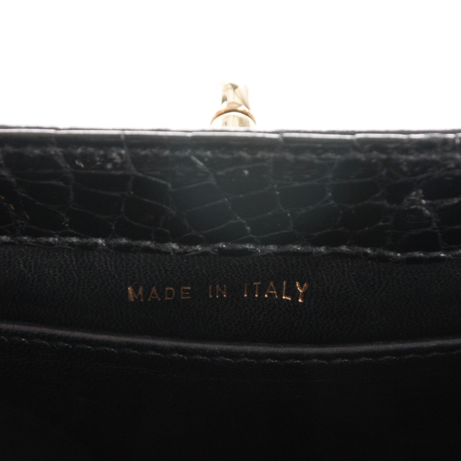 Chanel Alligator Evening Bag Black 7 of 8