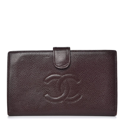 Chanel Caviar Timeless CC French Wallet Burgundy 1 of 14