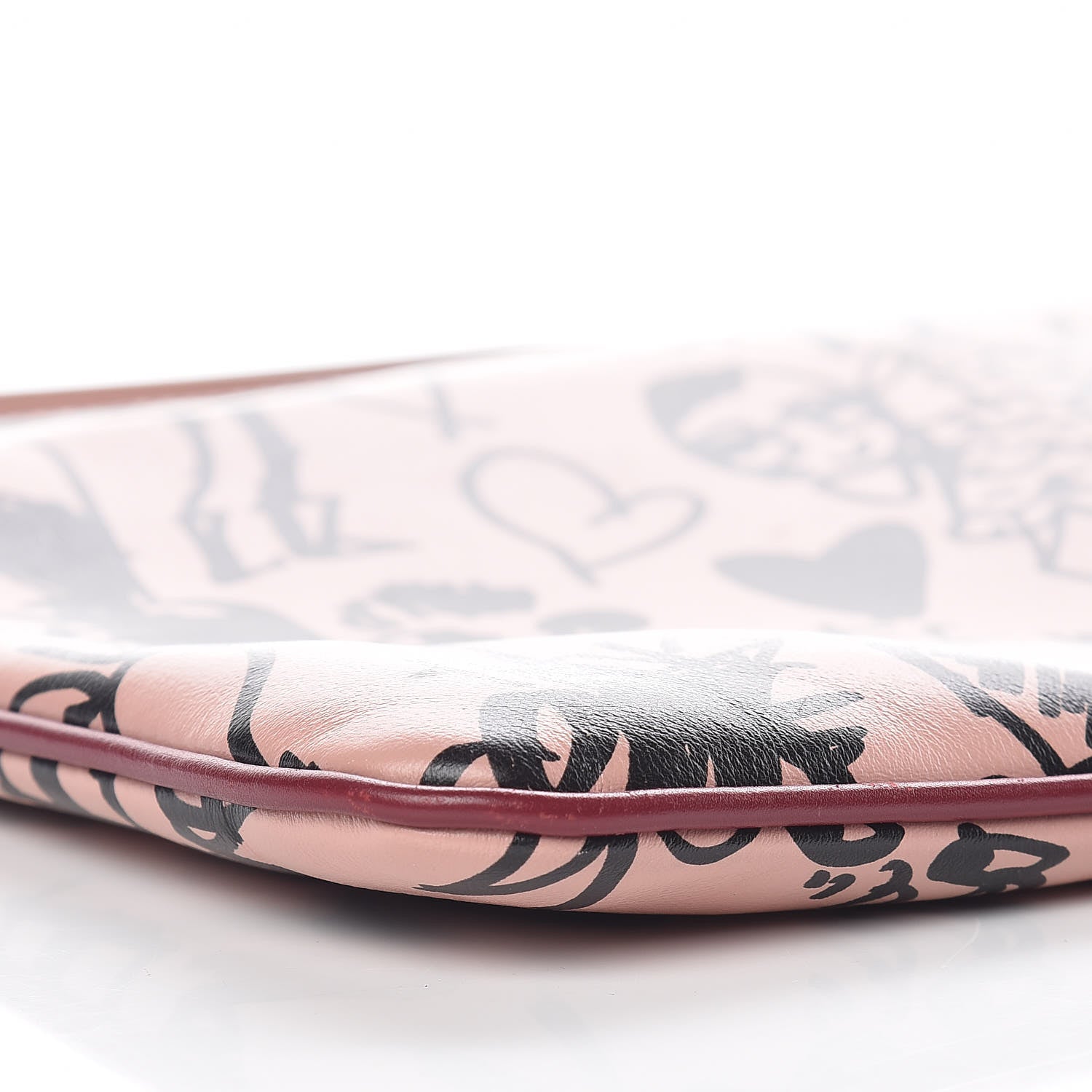 Lanvin Calfskin Silhouette Sketch Printed Large Pouch Blush 7 of 8
