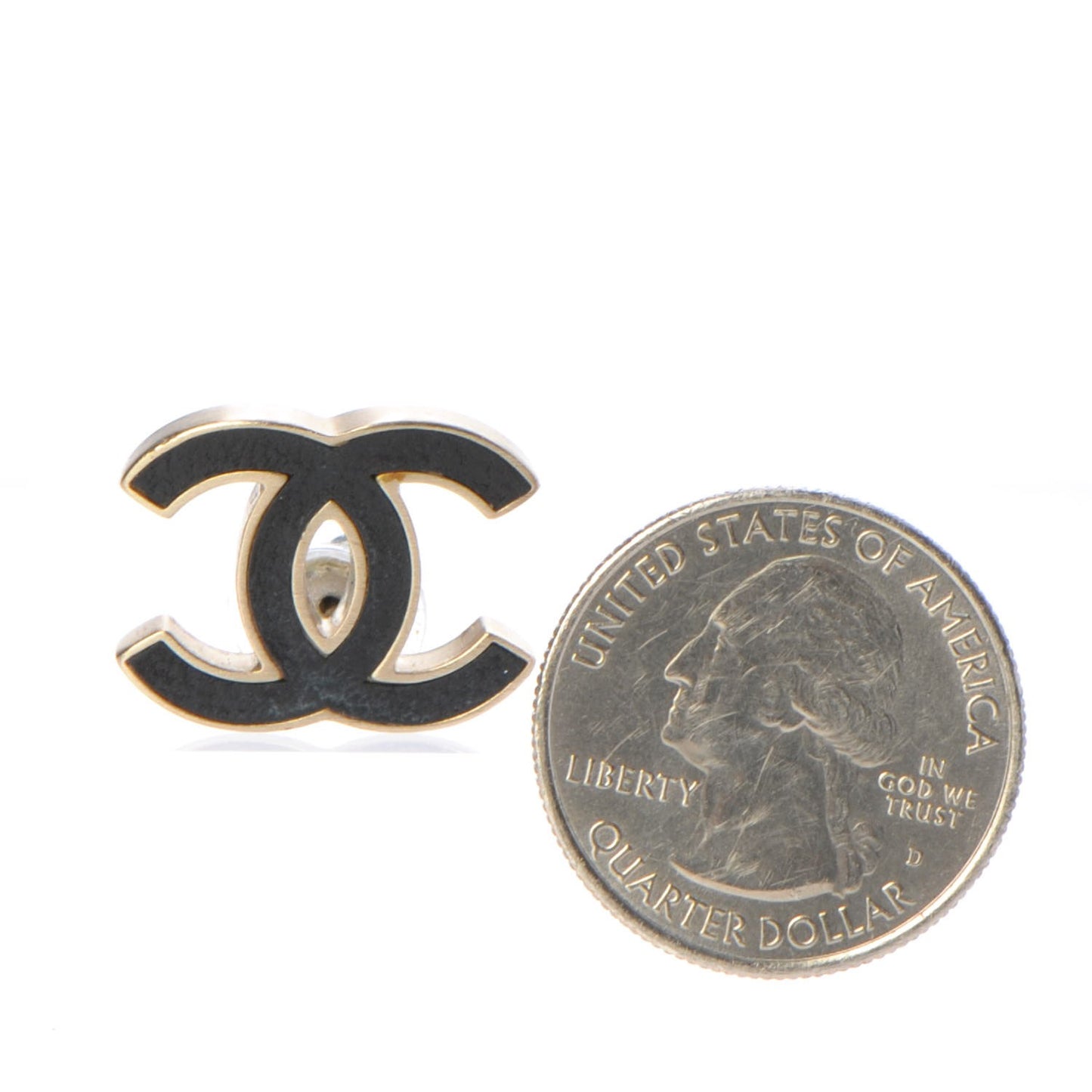 Lambskin CC Earrings Black