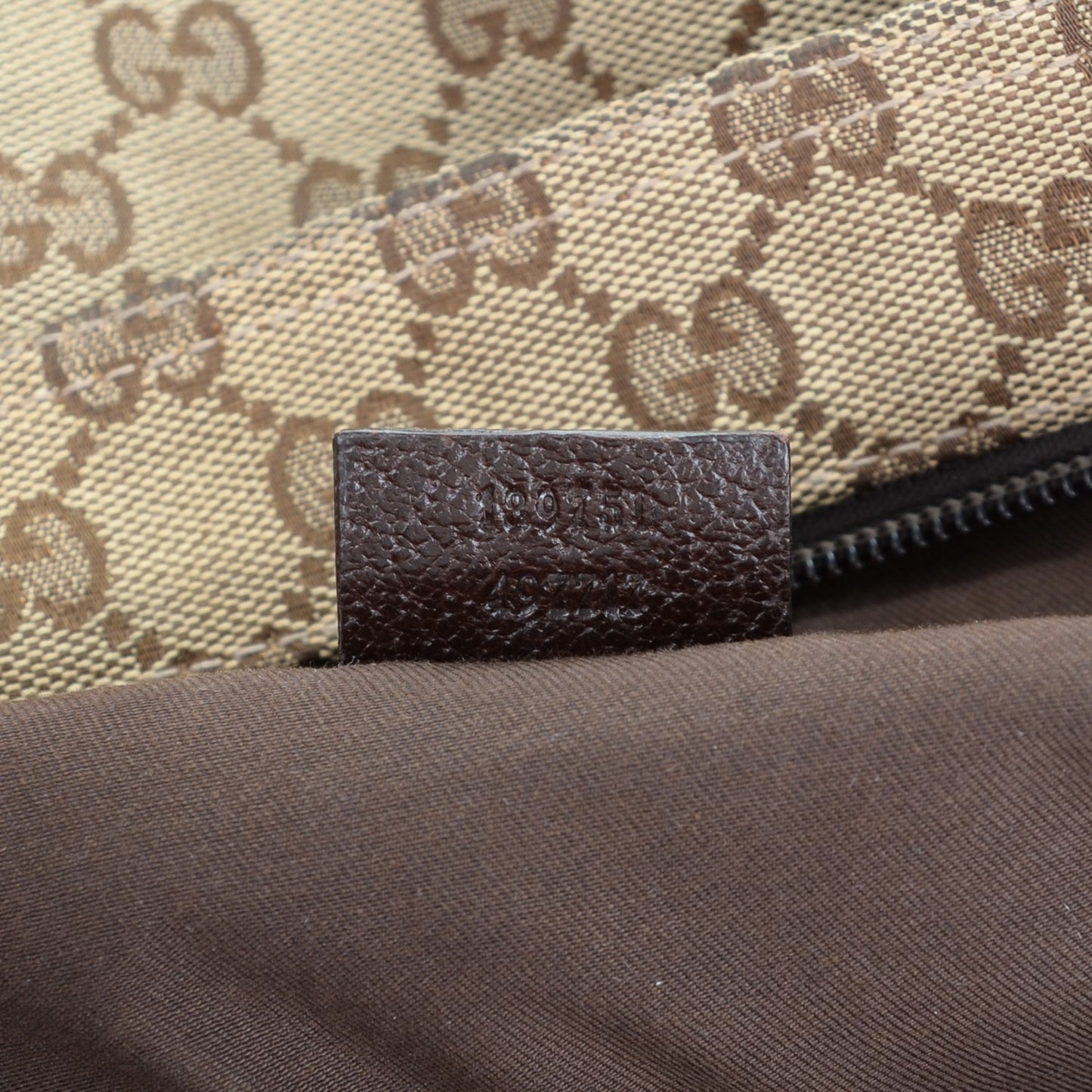 Monogram Web Medium Flat Messenger Bag Brown