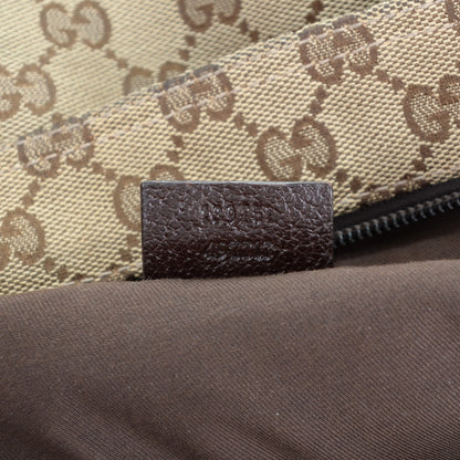 Gucci Monogram Web Medium Flat Messenger Bag Brown 7 of 7