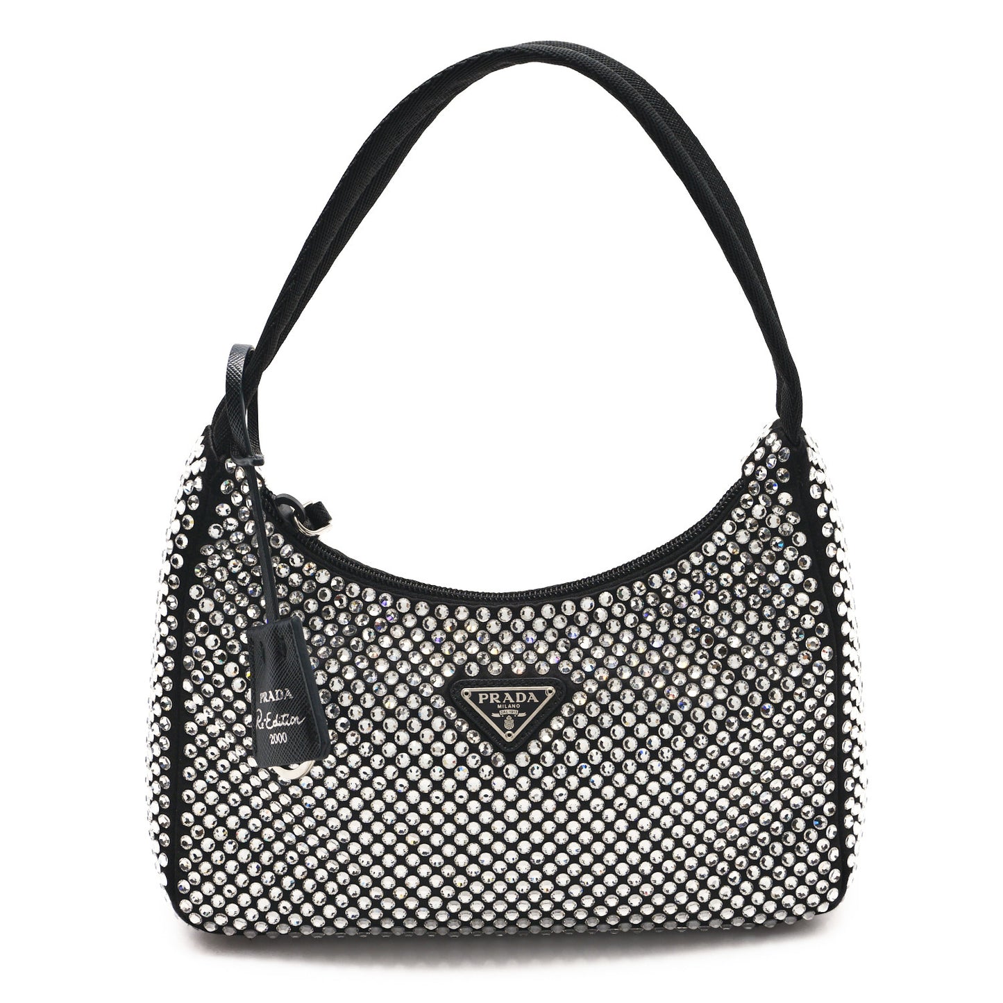 Satin Crystal Mini Re-Edition 2000 Bag Cristal