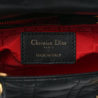 Christian Dior Lambskin Cannage Mini Lady Dior Black 5 of 9