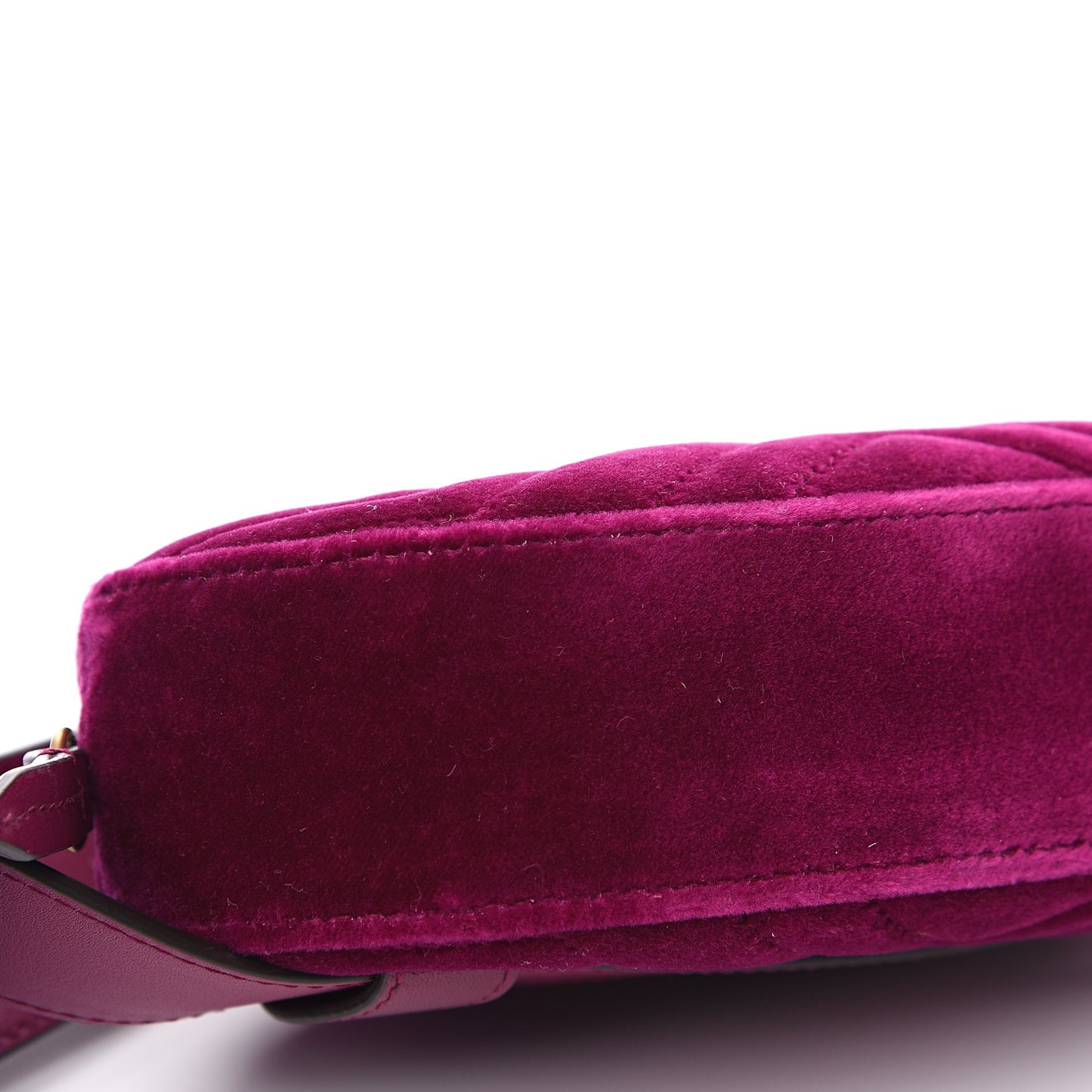 Velvet Matelasse GG Marmont Belt Bag 85 34 Fuchsia Violet Cyclamen