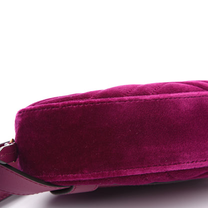 Gucci Velvet Matelasse GG Marmont Belt Bag 85 34 Fuchsia Violet Cyclamen 8 of 9