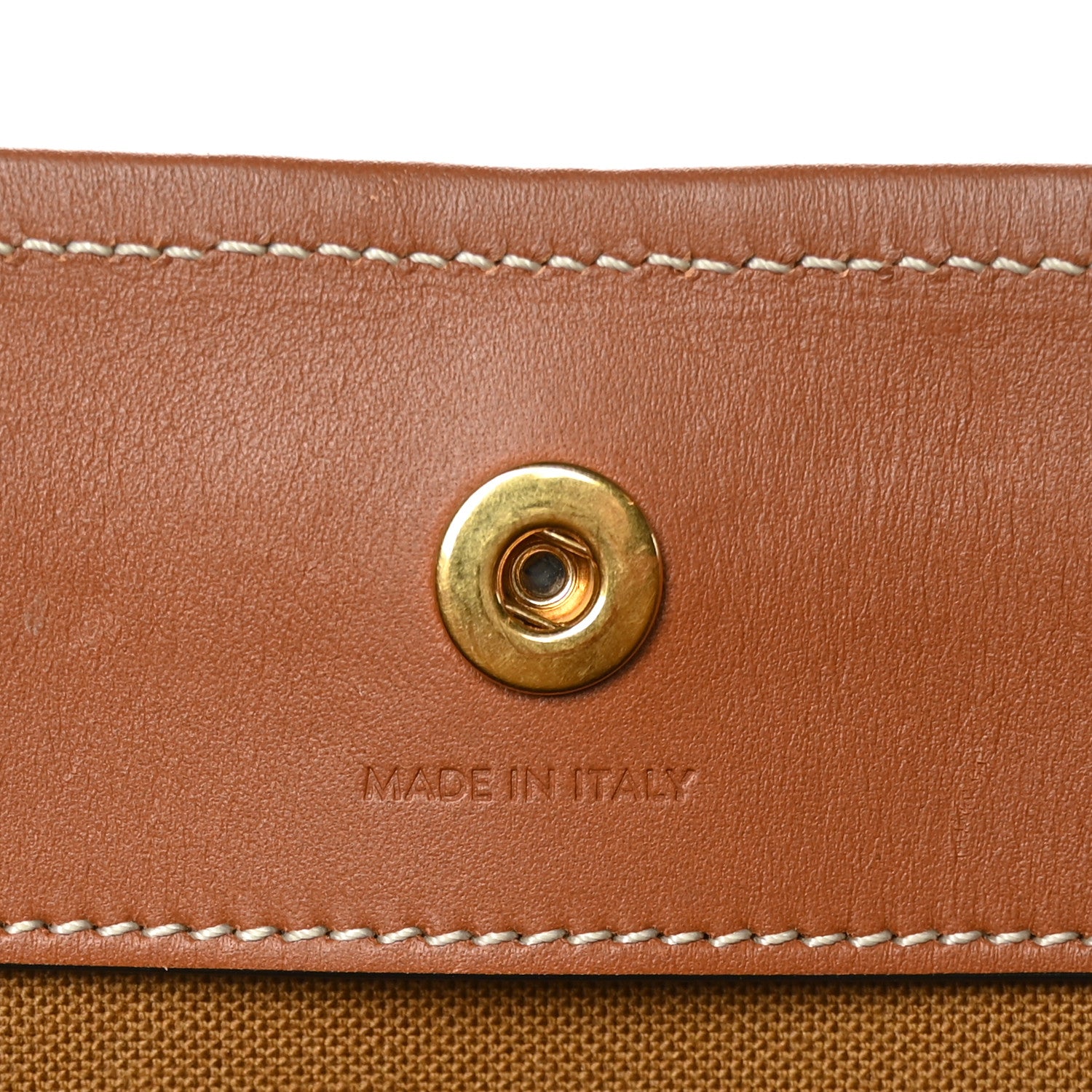 Celine Triomphe Canvas Calfskin Medium Cabas Bag Tan 7 of 10