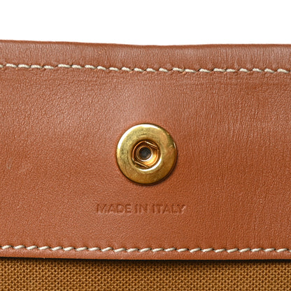 Celine Triomphe Canvas Calfskin Medium Cabas Bag Tan 7 of 10