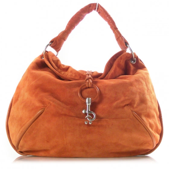Suede Knot Hobo Orange
