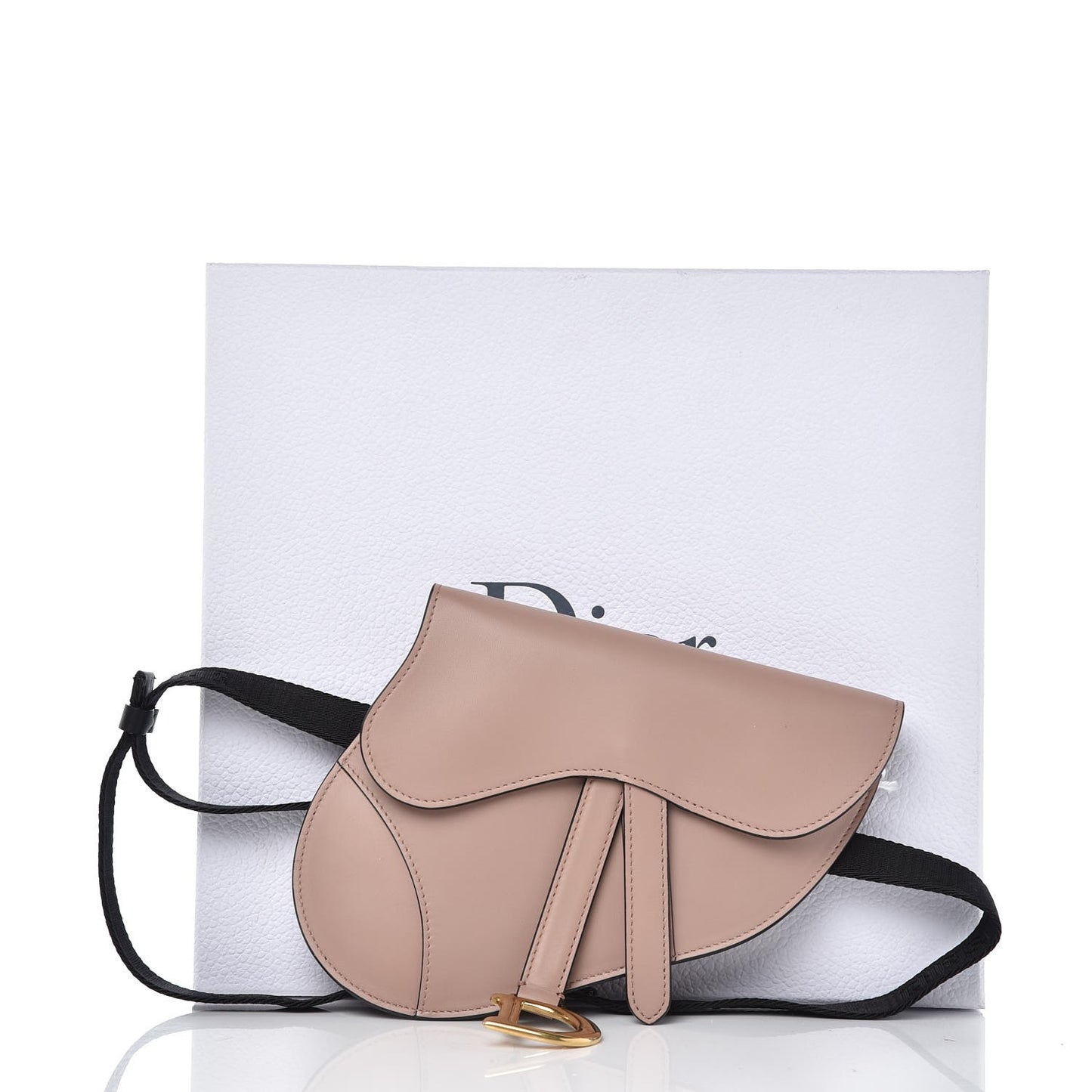 Calfskin Saddle Belt Bag Blush Pink
