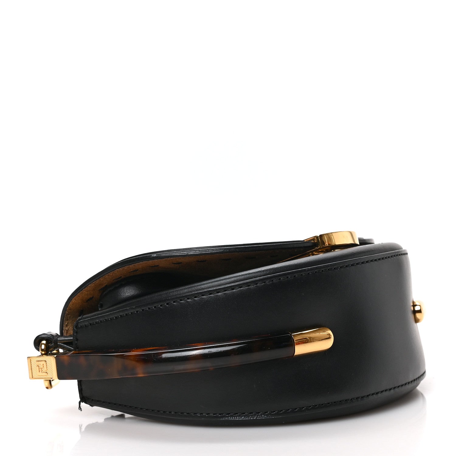Fendi Vitello King Plexiglass Moonlight Shoulder Bag Black 4 of 10