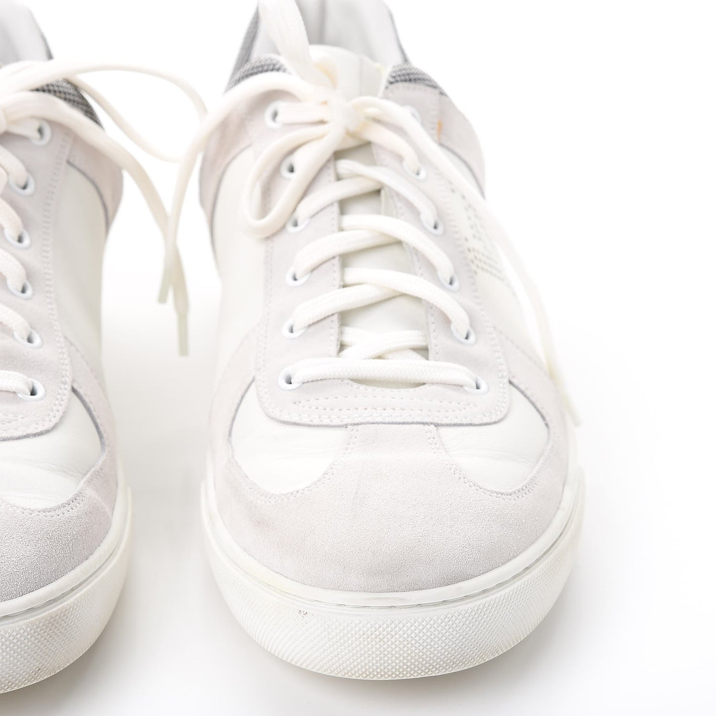 Mens Suede Calfskin Dream On Low Top Sneakers 11 White