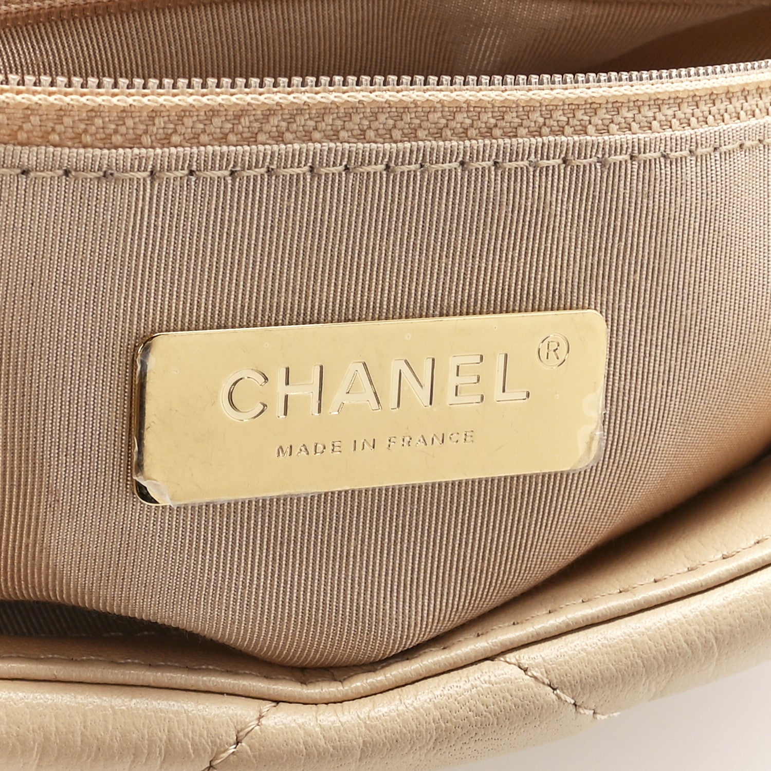 Chanel Lambskin Quilted Medium Chanel 19 Flap Light Beige 5 of 11