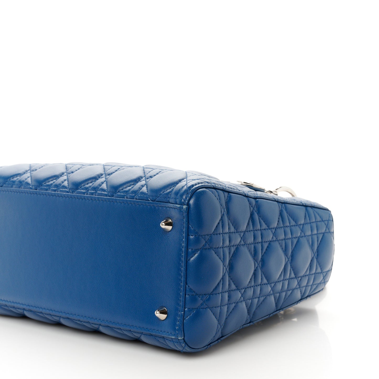 Lambskin Cannage Medium Lady Dior Blue