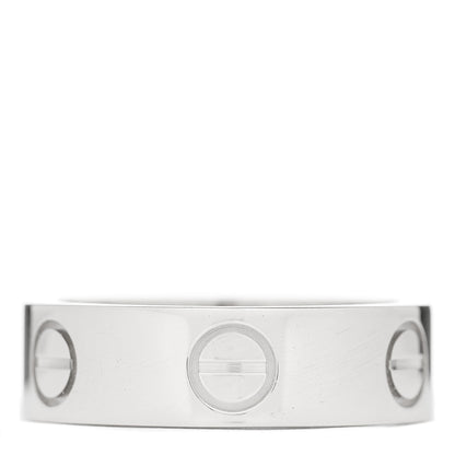 Cartier 18K White Gold 5.5mm LOVE Ring 50 5.25 1 of 4