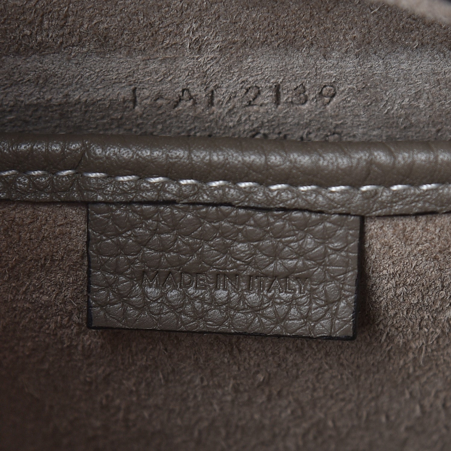 Celine Drummed Calfskin Nano Luggage Souris 7 of 12
