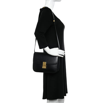 Celine Box Calfskin Medium Classic Box Flap Bag Black 2 of 14