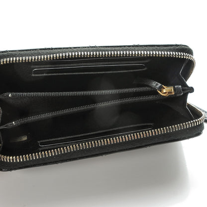 Chanel Patent Quilted Small Zip Around Wallet Black 5 of 9