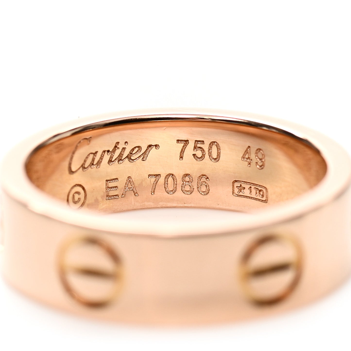 18K Pink Gold 5.5mm LOVE Ring 49 4.75