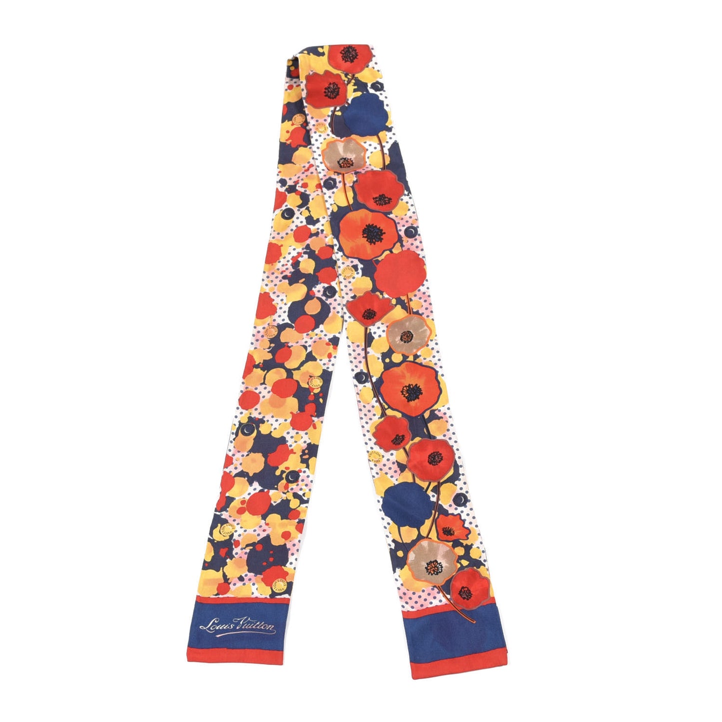 Silk Retro Flowers Bandeau Yellow