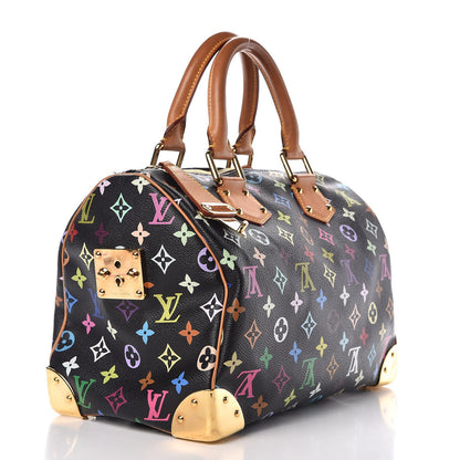 Louis Vuitton Monogram Multicolor Speedy 30 Black 3 of 7