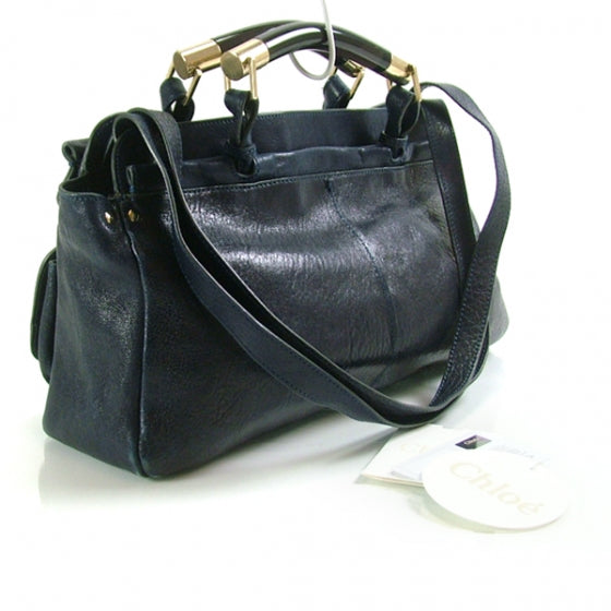 Lambskin Saskia Satchel Navy