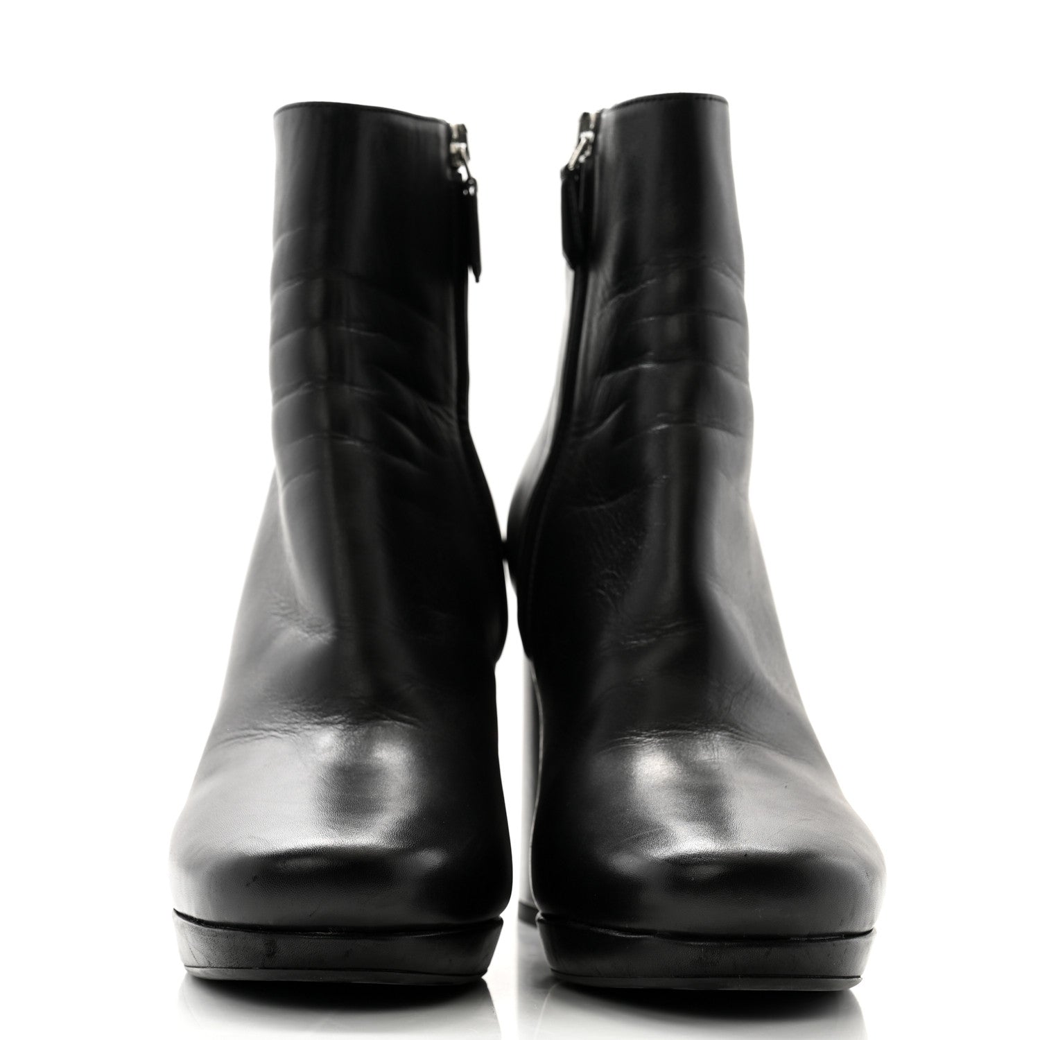 Prada Vitello 75mm Boots 37.5 Black 2 of 8