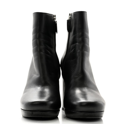 Prada Vitello 75mm Boots 37.5 Black 2 of 8