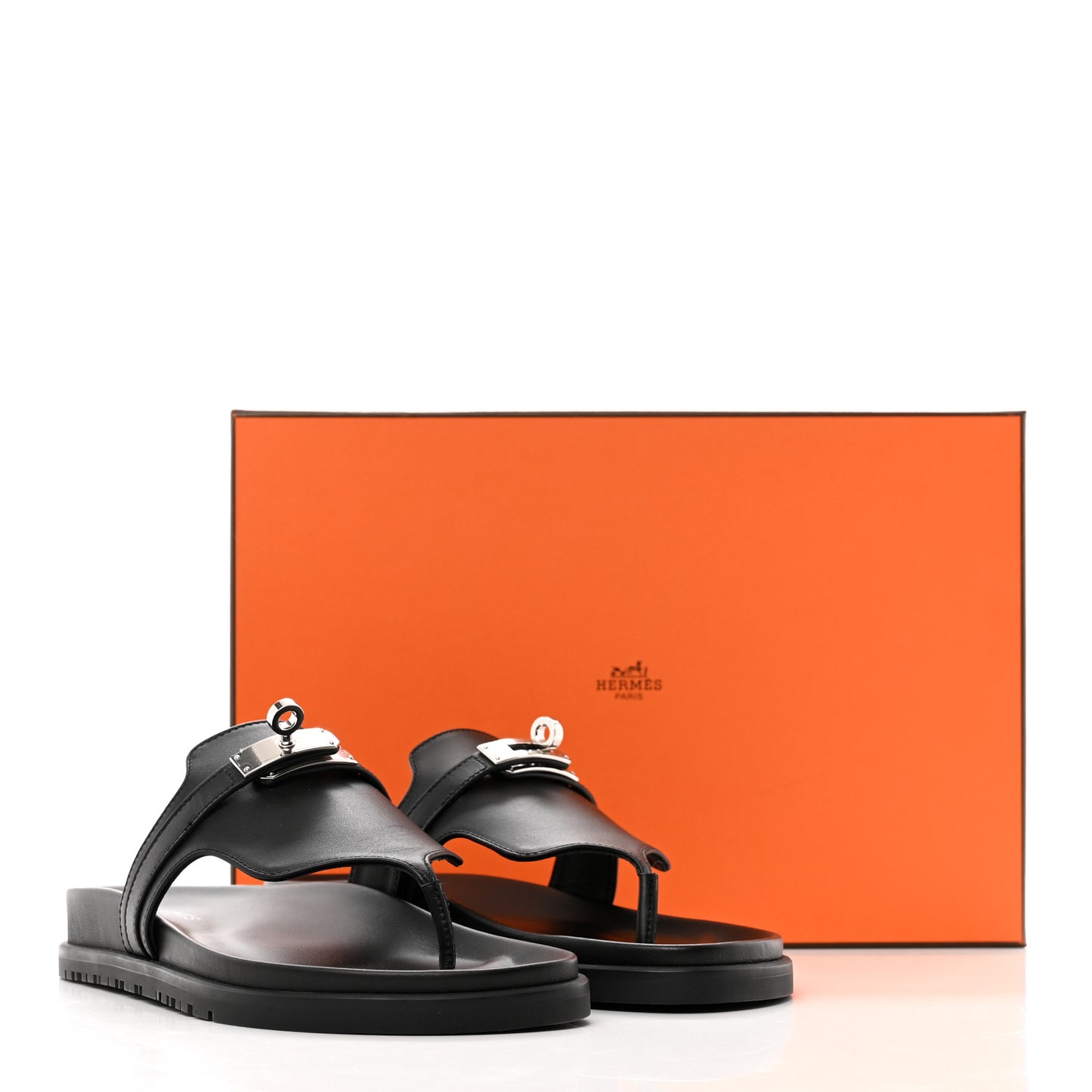 Calfskin Womens Empire Sandals 36.5 Black