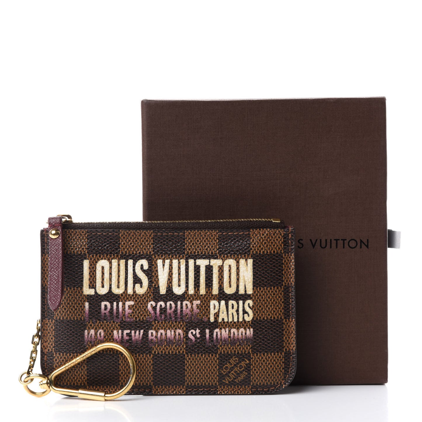 Damier Ebene Scribe Affiche Key Pouch