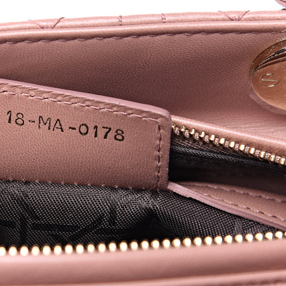 Christian Dior Lambskin Cannage Medium Lady Dior Bois de Rose 6 of 9
