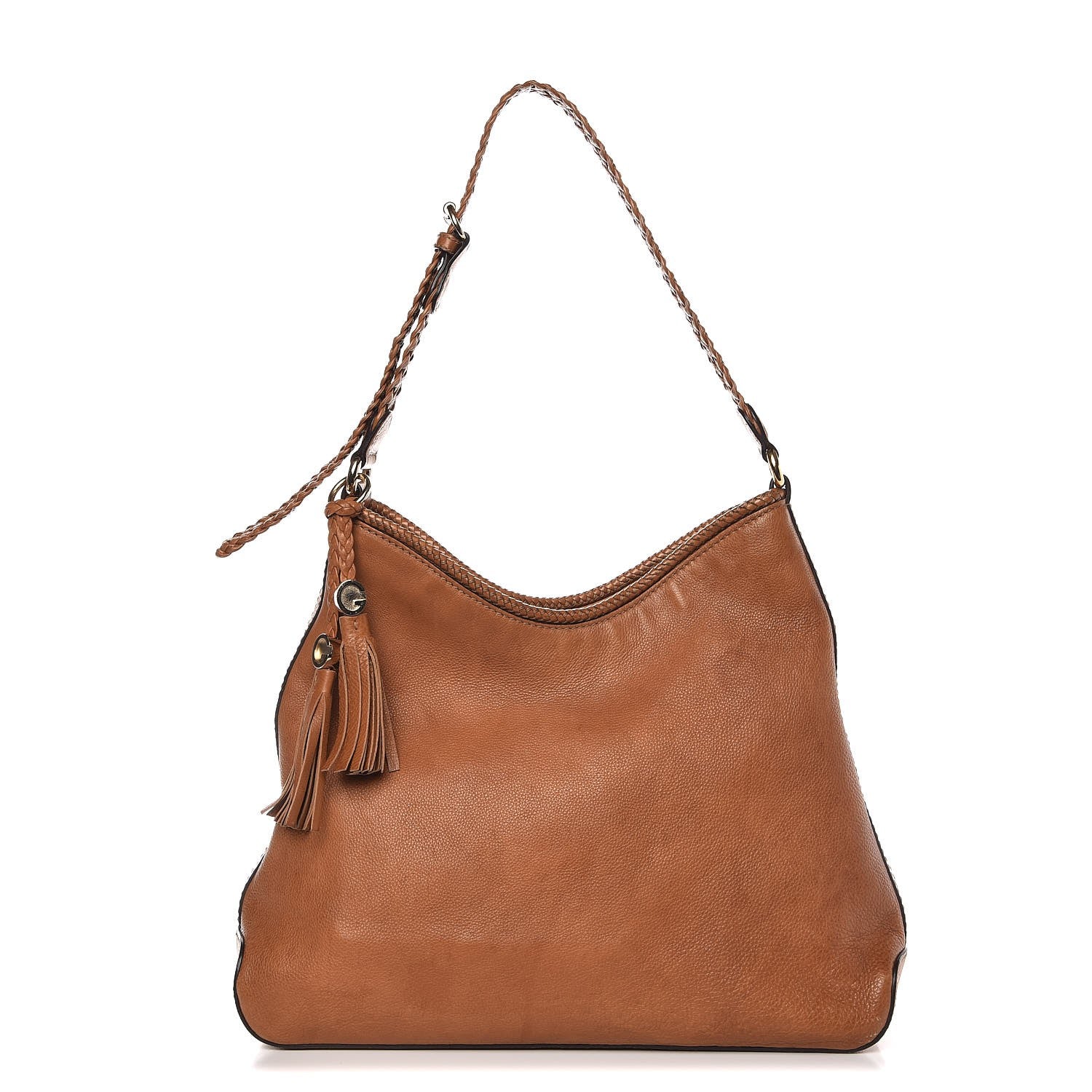 Gucci Pebbled Calfskin Medium Marrakech Hobo Brown 1 of 13