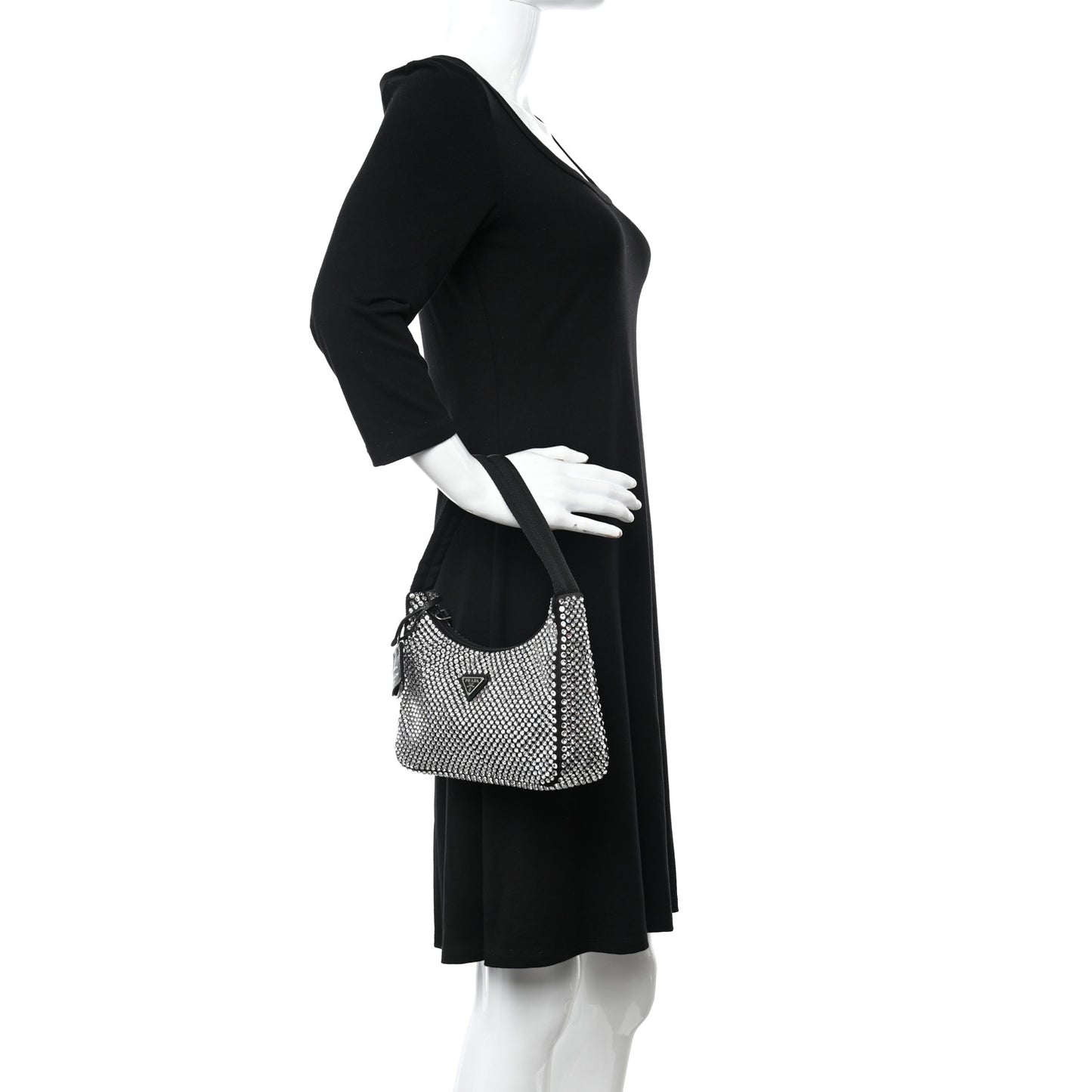Satin Crystal Mini Re-Edition 2000 Bag Cristal