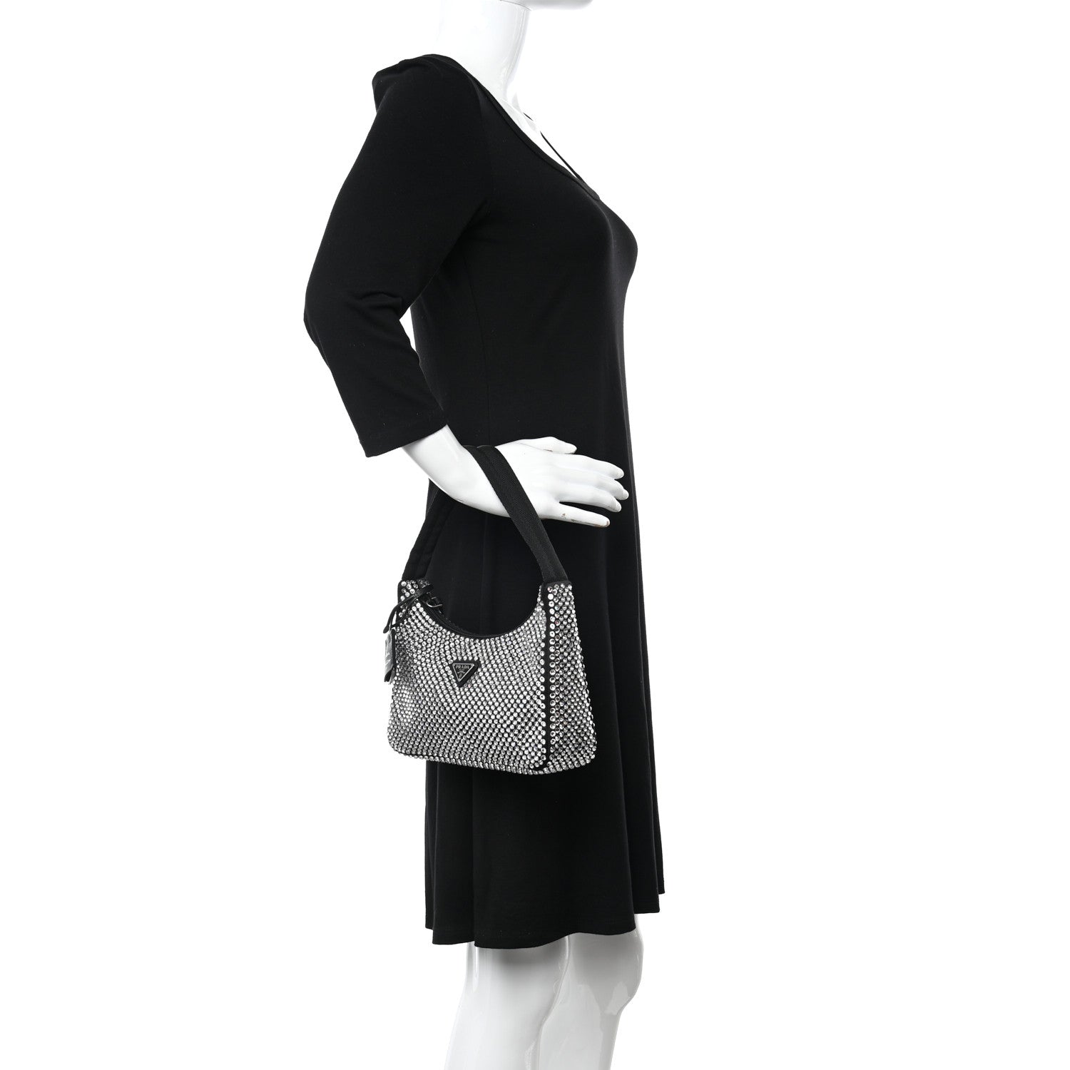 Prada Satin Crystal Mini Re-Edition 2000 Bag Cristal 2 of 12
