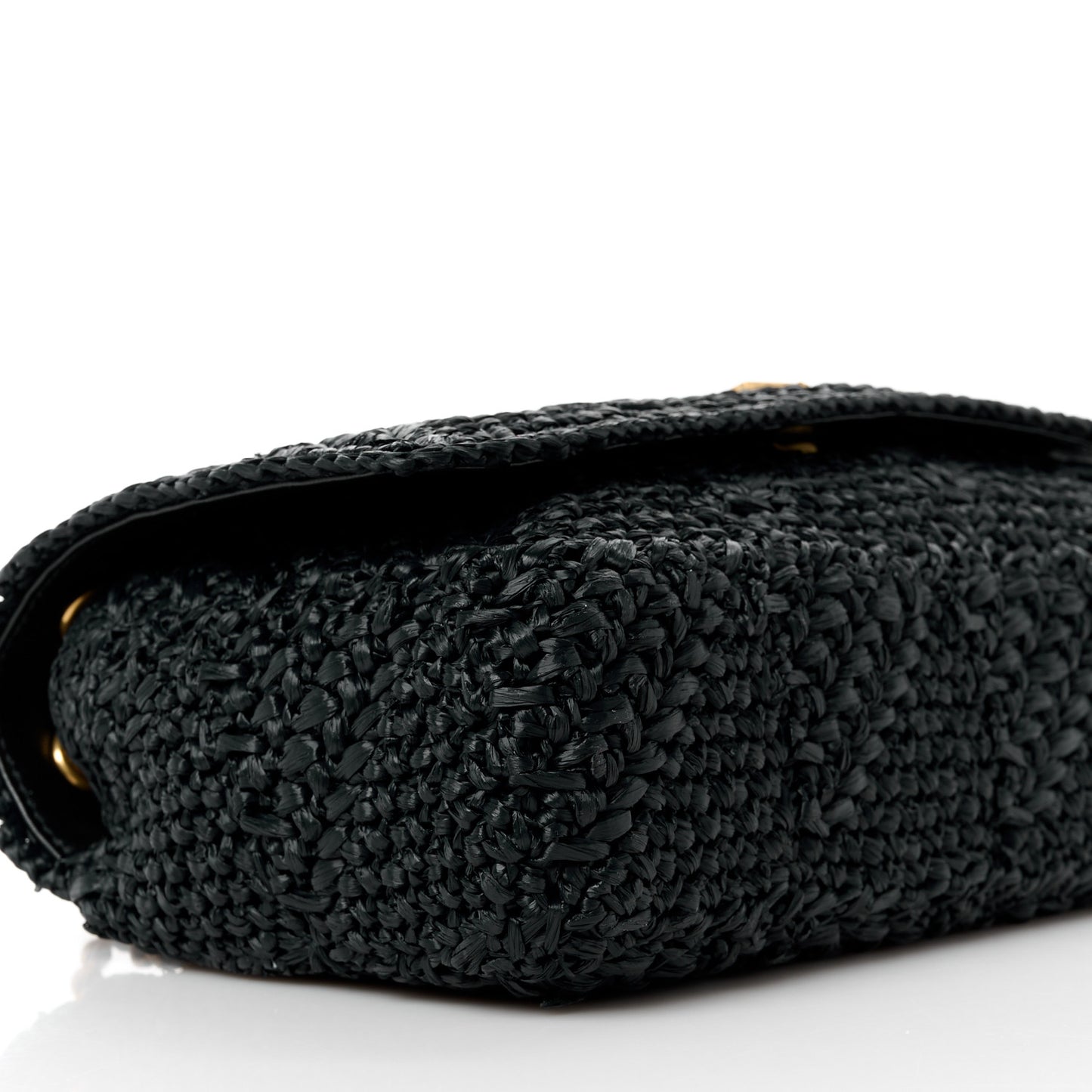 Raffia Monogram Medium Jamie Black