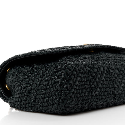 Saint Laurent Raffia Monogram Medium Jamie Black 10 of 11