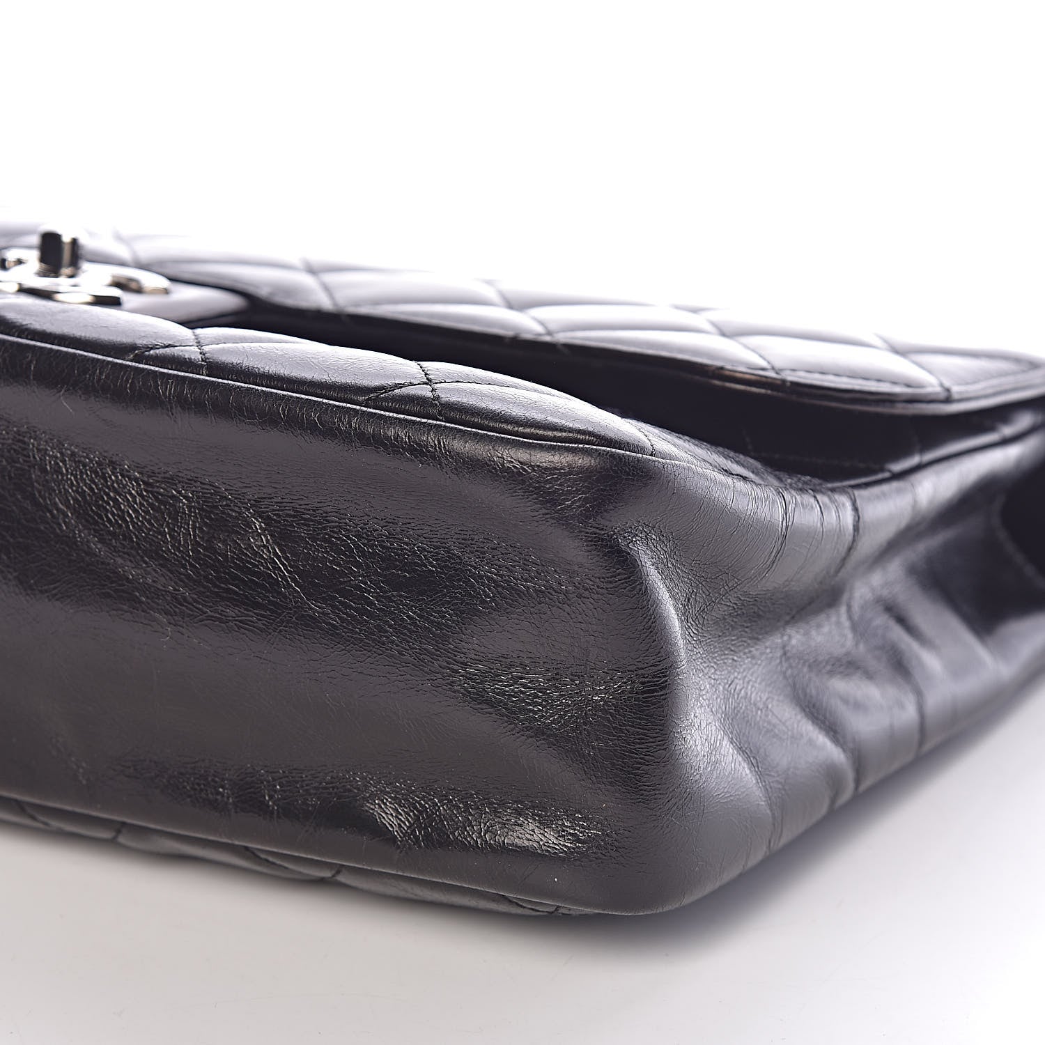 Chanel Glazed Calfskin Quilted Small CC Delivery Tote Black 10 of 10