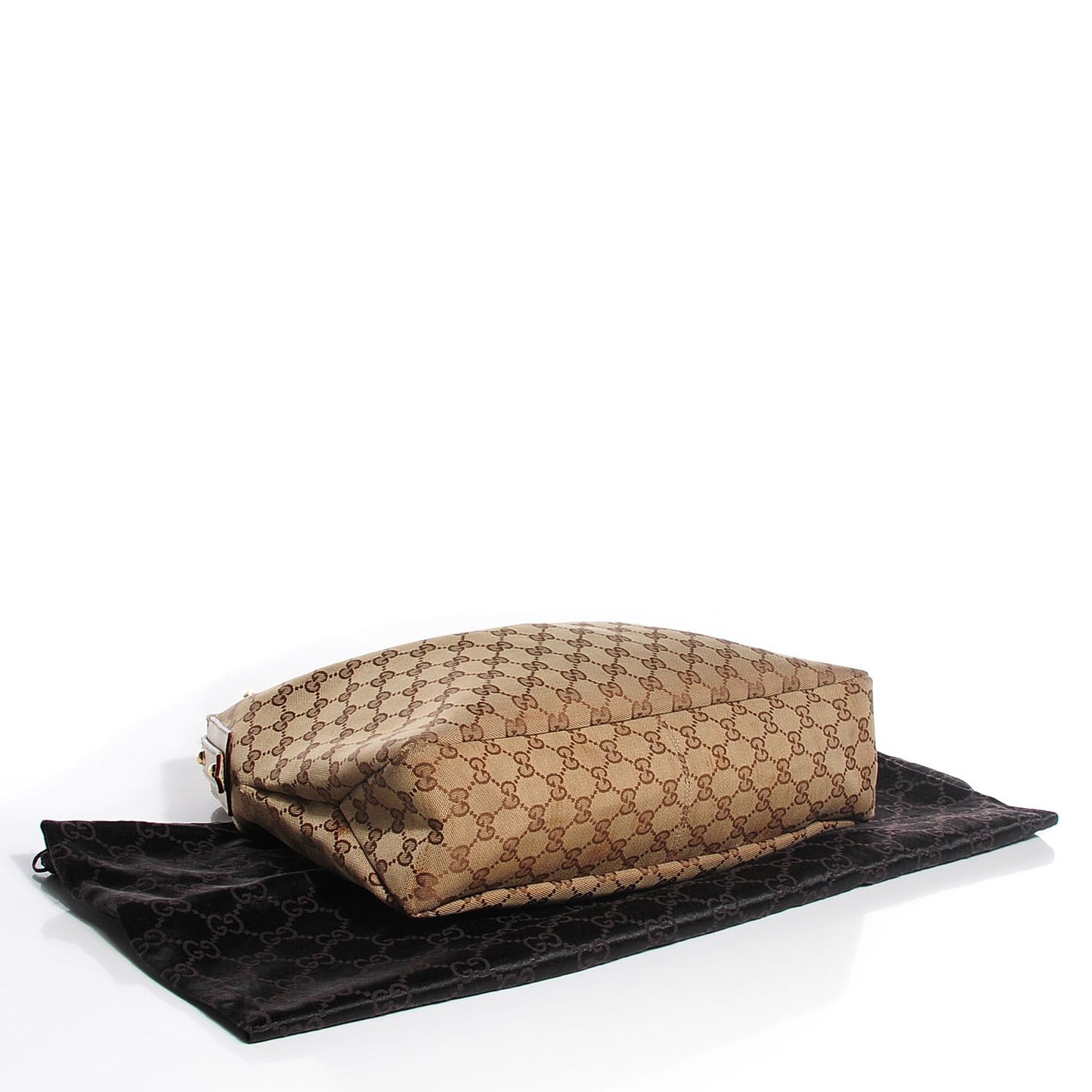 Monogram Medium Horsebit Chain Hobo Off White