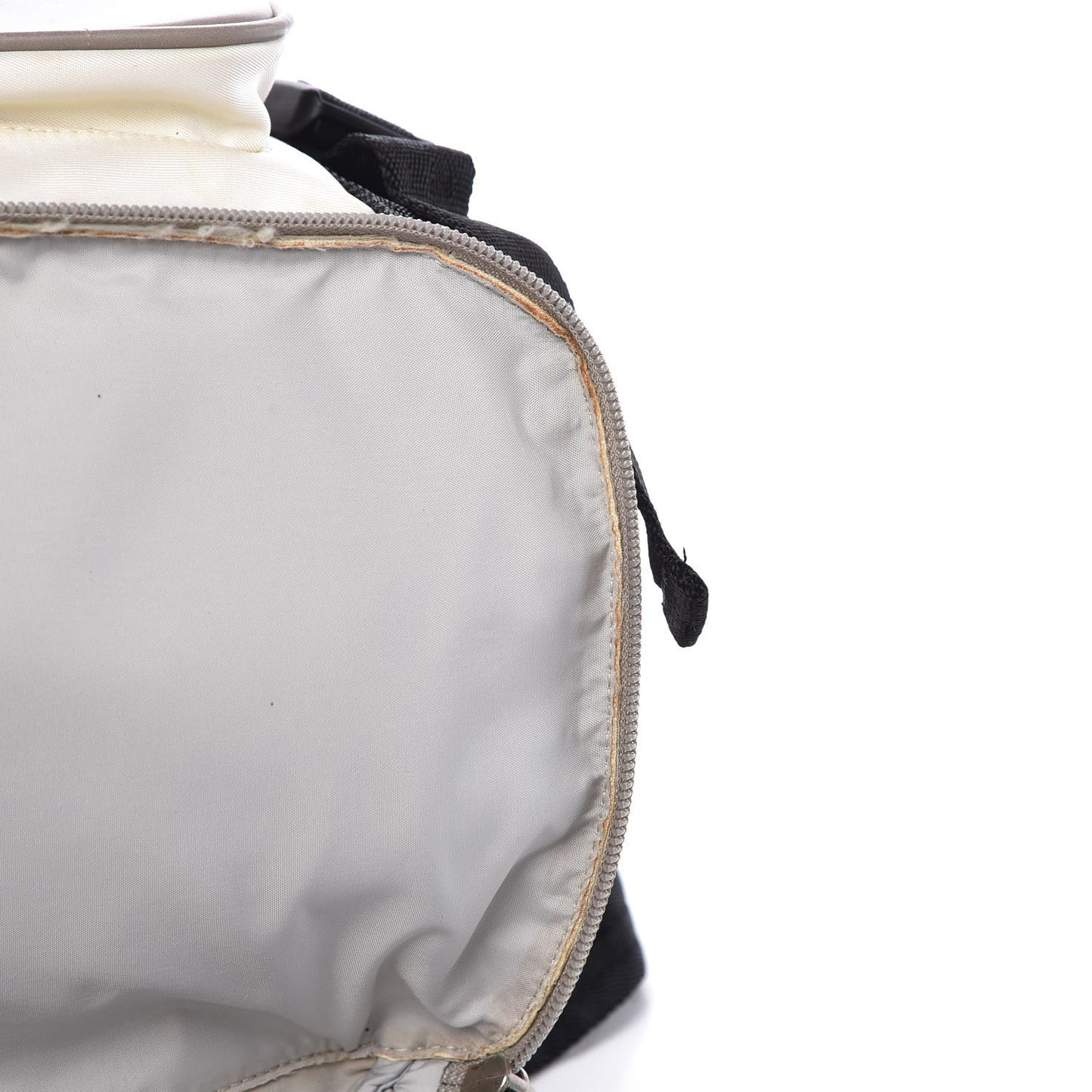 Nylon Calfskin CC Backpack White Gray