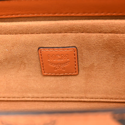 MCM Visetos Small Tracy Crossbody Bag Cognac 6 of 9