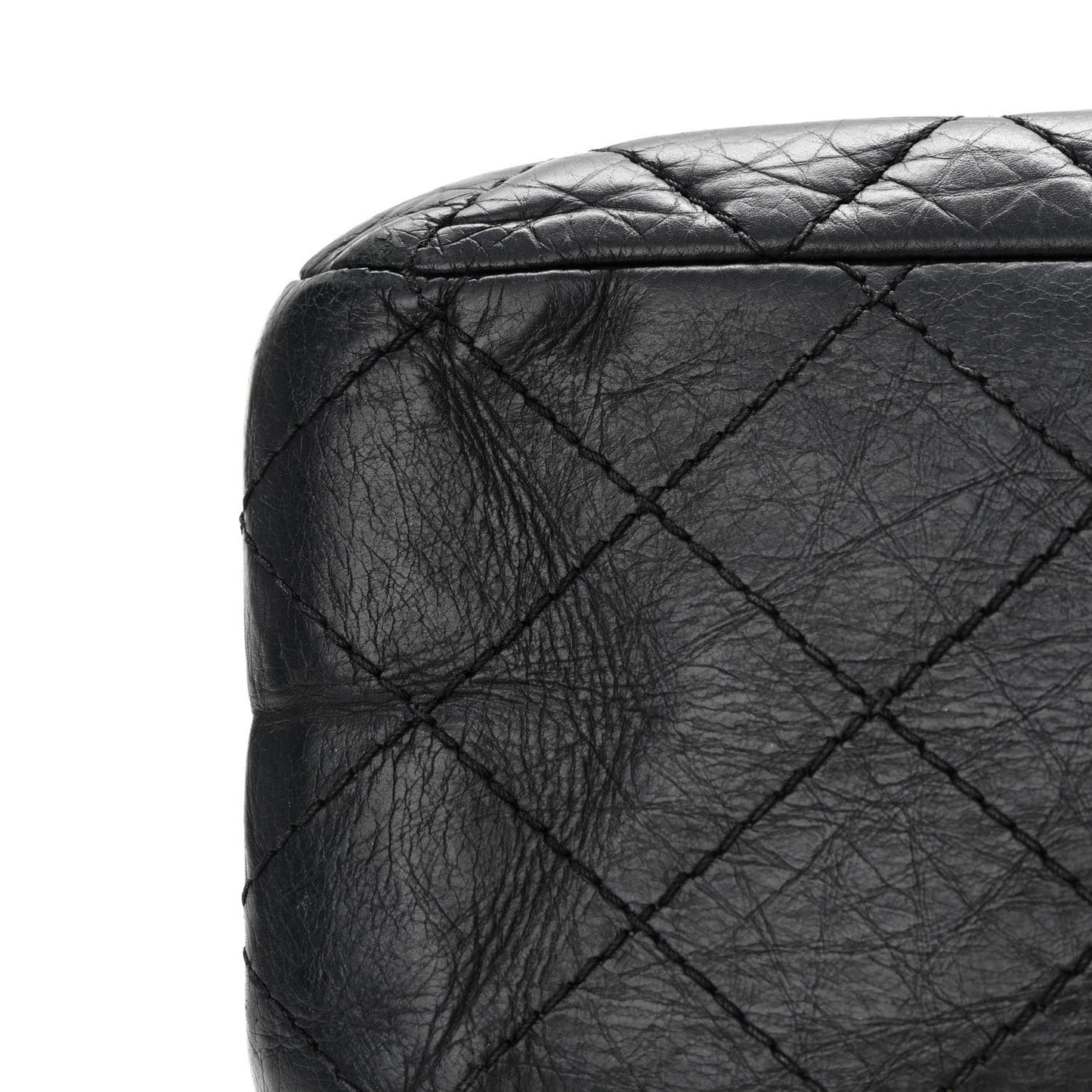 Aged Calfskin Quilted 2.55 Reissue 227 Flap Black