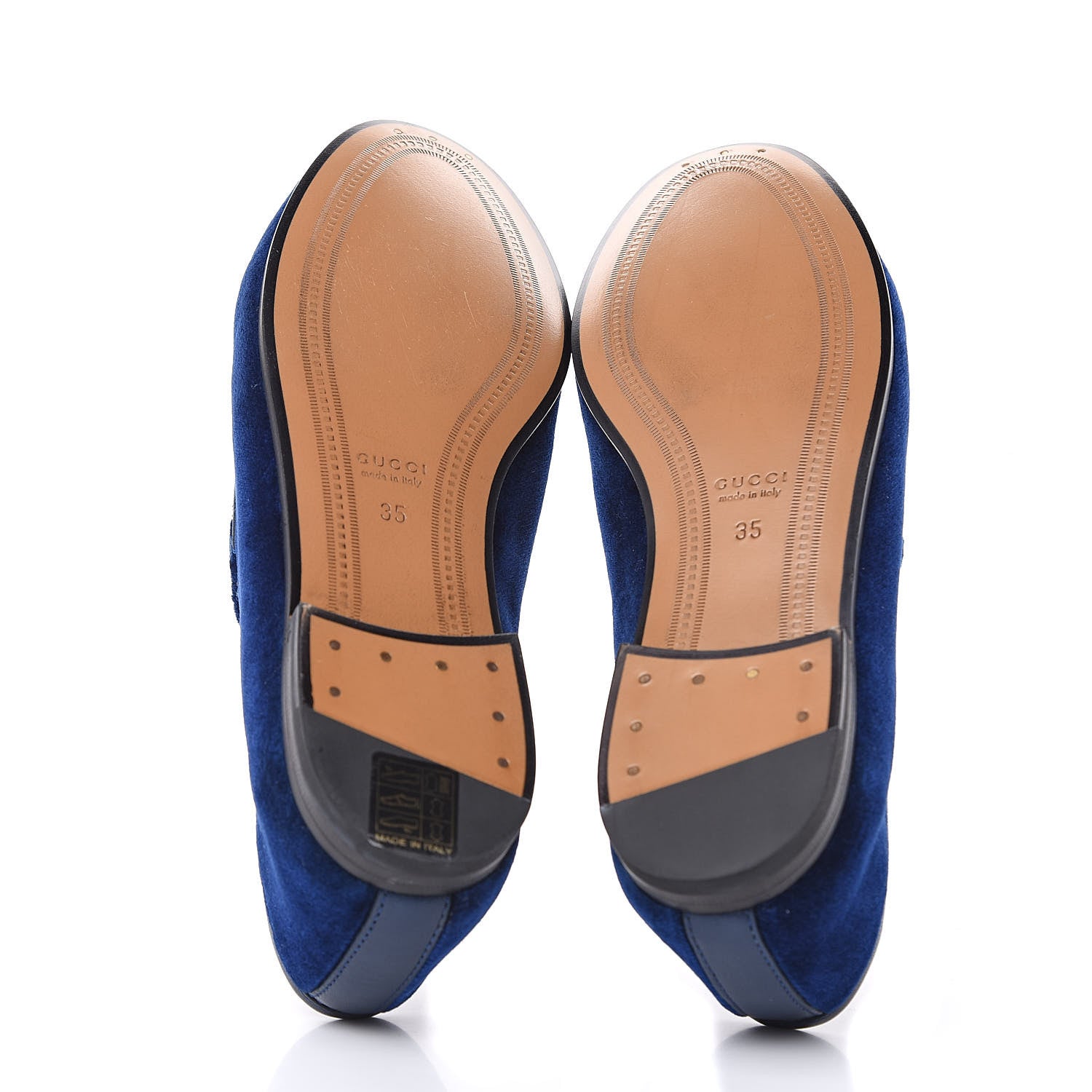 Gucci Velvet Horsebit Womens Jordaan Loafers 35 Blue Cobalt 9 of 10